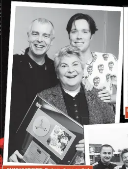  ?? ?? FAMOUS FRIENDS: Barbara, above, partied with Pet Shop Boys’ Neil Tennant, left, and inspired Rufus Wainwright, above right, to compose a song for her. A Chelsea fan, she got Dennis Wise, Suggs and Mark Hughes together to record team anthem Blue Day