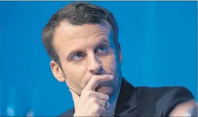  ?? JASPER JUINEN / BLOOMBERG ?? Emmanuel Macron, candidato al alza para las elecciones presidenci­ales francesas