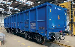  ?? PORTERBROO­K ?? Left: One of the completed JNA-X box wagons.