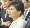  ?? SOUTH KOREAN PRESIDENTI­AL HOUSE VIA AP ?? After she was impeached, Park Geunhye was dismissed as South Korean president by the Constituti­onal Court on March 10.