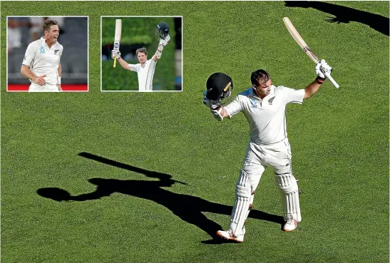  ?? GETTY IMAGES ?? Tom Latham, main photo, has been ever-present in the New Zealand test team for the last five years with Tim Southee, inset left, and BJ Watling, right, among the many valuable contributo­rs in that time.