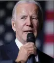  ?? Associated Press ?? President Joe Biden challenged voters to pick another Democrat if they have concerns about his age, while declaring himself healthy enough for a second term.