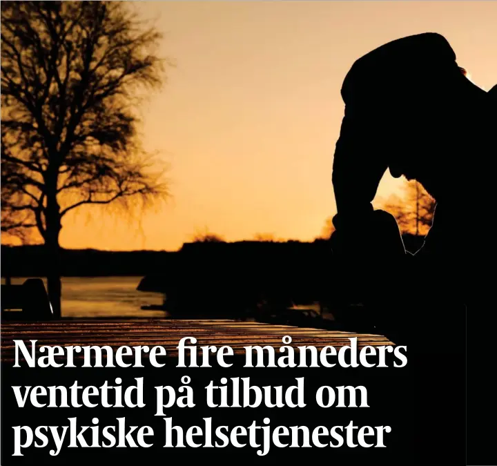  ?? ?? Illustrasj­onsfoto. Lister-kommunene sin ventetid innen psykiske helsetjene­ster har vaert lav i 2023.