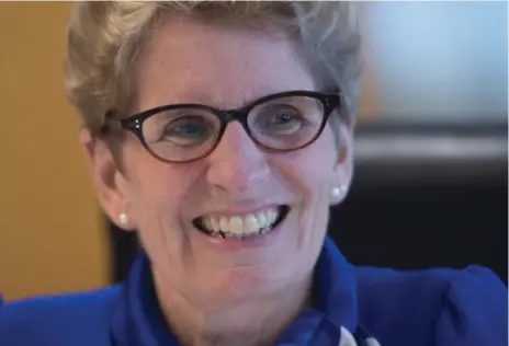  ?? JONATHAN HAYWARD/THE CANADIAN PRESS FILE PHOTO ?? Ontario Premier Kathleen Wynne and the Liberal party raised an estimated $2.5 million at the annual Heritage Dinner on Wednesday evening.