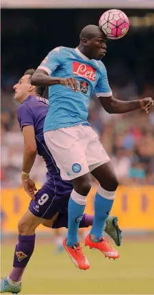  ?? REUTERS ?? Kalidou Koulibaly, 24 anni, difensore, gioca a Napoli dal 2014