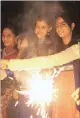  ??  ?? Fireworks at Diwali, the festival of light