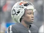  ?? RICK SCUTERI — THE ASSOCIATED PRESS, FILE ?? Police in Las Vegas said Raiders receiver Henry Ruggs is facing a driving under the influence charge after a fiery vehicle crash early Tuesday that left a woman dead and Ruggs and his female passenger injured.