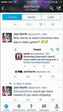  ?? SCREEN GRAB FROM TWITTER ?? Former Coast 101.1 DJ Joel North parted ways with the station after people complained about online harassment.