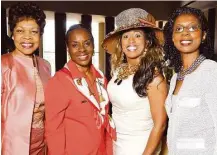  ?? Dave Rossman photos ?? Honorees Carolyne Bradley Oliver, from left, Jewel Smith, Jonita Wallace Reynolds and Paulette Frederick