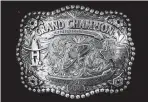  ??  ?? A Grand Champion belt buckle is on every contestant’s mind at the Houston Livestock Show and Rodeo.