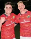  ?? ?? RED LETTER DAY Munster’s Alex Kindellan and Ben Healy