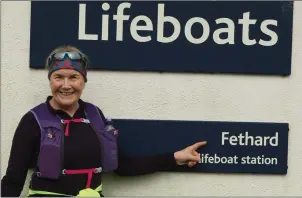  ??  ?? Mary Nolan Hickey at Fethard Lifeboat Station in Co Wexford on Saturday morning.