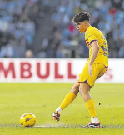  ?? ?? Pau Cubarsí, durante el partido ante el Celta