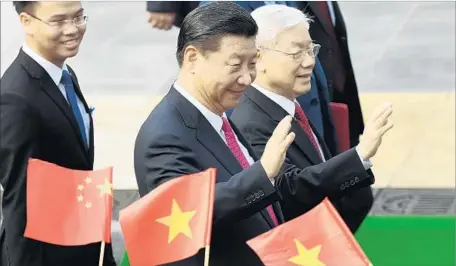  ?? Hoang Dinh Nam Pool Photo ?? CHINESE President Xi Jinping arrives Sunday in Vietnam. Concern over China’s inf luence has prompted changes to U.S. foreign policy.