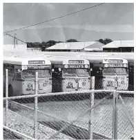  ??  ?? JOS buses at the depot