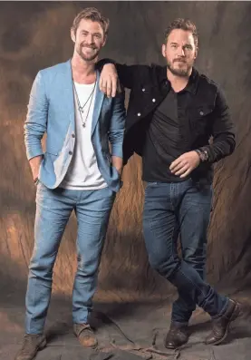  ?? DAN MACMEDAN/USA TODAY ?? Chris Hemsworth, left, and Chris Pratt join forces for “Avengers: Infinity War” — and stake their claim in the movie-star-Chris world.