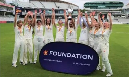  ?? Photograph: James Bailey for MCC Foundation ?? Yorkshire cricket belongs to Rhia Sedha (with trophy), just as much as the famous names of the past.