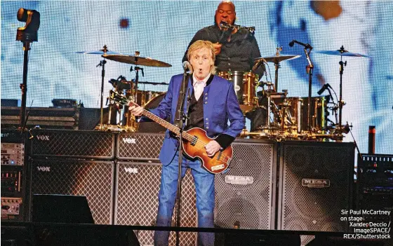  ?? / ImageSPACE/ REX/Shuttersto­ck ?? Sir Paul McCartney on stage Xander Deccio