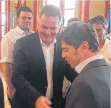  ?? ARCHIVO LA NUEVA. ?? EL INTENDENTE Héctor Gay, con el gobernador Axel Kicillof.