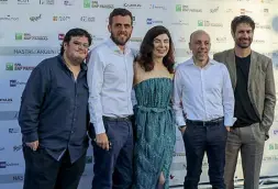  ?? (foto Benvenuti/LaPresse) ?? Insieme Il cast del film Giulia