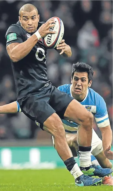  ??  ?? Matias Moroni of Argentina tackles England’s Jonathan Joseph.