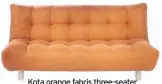  ??  ?? Kota orange fabris three-seater sofa bed, £395, Habitat.com