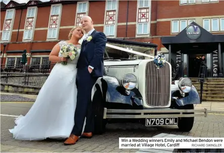  ?? RICHARD SWINGLER ?? Win a Wedding winners Emily and Michael Bendon were married at Village Hotel, Cardiff