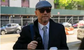  ?? Photograph: Angela Weiss/AFP/Getty Images ?? Paul Haggis arrives at New York supreme court for his trial on 19 October 2022.