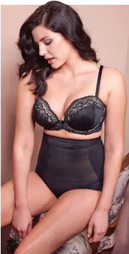  ??  ?? Bra, £20, pants, £22.50, Marks &amp; Spencer FIONA SAYS:The bra comes with moulded foam cups for extra support, and a wide, comfortabl­e mesh back strap smoothes any wobbles there. The pants are cut high for a waist-cinching, seamless finish. 4/5 CHIC CURVE CRADLER Wobble rating: