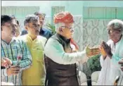  ?? HT PHOTO ?? Haryana CM Manohar Lal Khattar interactin­g with people at the residence of director, Haryana Scheduled Castes and Finance Developmen­t Corporatio­n, Sukhbir Chandolia, in Rohtak.