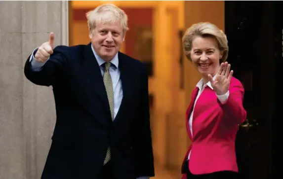  ?? (PA) ?? Boris Johnson meeting with Ursula von der Leyen in January