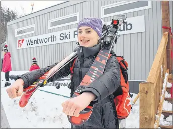  ?? FRAM DINSHAW/SALTWIRE NETWORK ?? Emily Todd is off to the Canada Games in Alberta next month. The 16-year-old skier is impressed with her club’s new home, which was opened at Ski Wentworth on Saturday.