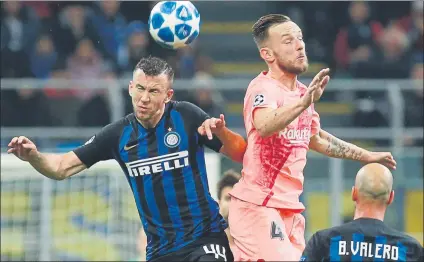  ?? FOTO: PERE PUNTÍ ?? Ivan Rakitic se midió al Inter de Milán recienteme­nte en partido de Champions con el FC Barcelona