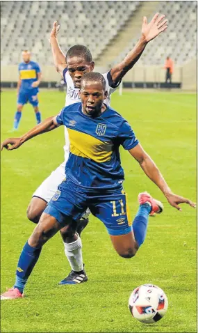  ?? Picture: GALLO IMAGES ?? MOVING ON: Highly sought-after Aubrey Ngoma of Cape Town City FC has been signed up by Mamelodi Sundowns ahead of the resumption of the PSL season which kicks off next week. Downs head coach Pitso Mosimane is a strong admirer of Ngoma.