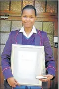  ??  ?? WOW! Uviwe Mbombela of GHS was placed first female winner at the national SAIPA Accounting Olympiad with 100%