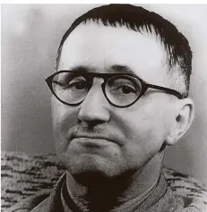  ?? FOTO: DPA ?? Schriftste­ller Bertolt Brecht, der sich mit den Worten „Lasst mich in Ruhe“von der Welt verabschie­det haben soll.