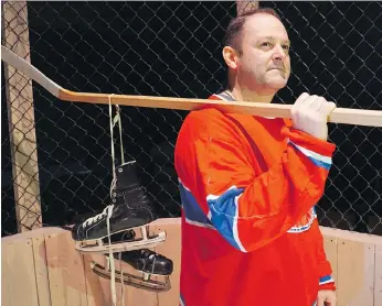  ?? BRITAINY ZAPSHALLA ?? Sean Hoy reprises his role as Rink Rat Brown in Life After Hockey.