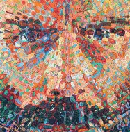  ??  ?? Ritratti
Chuck Close, «Lucas/ Mosaic» (2019) al Mar di Ravenna fino al 12 gennaio