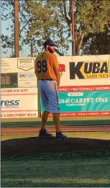  ??  ?? Yuba-sutter Gold Sox pitcher Ryan Ahern prepares to deliver a pitch during Friday’s game at Colusa Casino Stadium in Marysville. Ahern finished the day with three strikeouts and two walks.