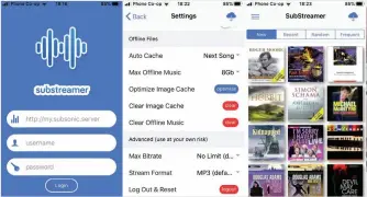  ??  ?? The SubStreame­r app for iPhone works beautifull­y with Booksonic servers.
