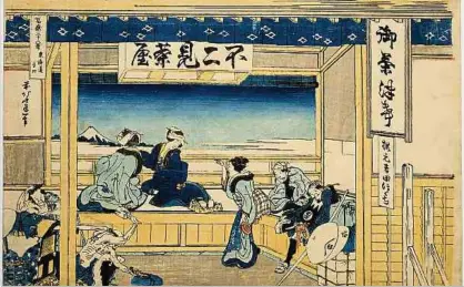  ??  ?? Katsushika Hokusai (1760-1849) – Yoshida on the Tôkaidô – date: about 1830-31 (Tenpô 1-2), Original Japanese Woodblock Print, Size Ôban – 14.500 Euro – galerie Bei Der Oper – At-vienne – stand 2A13