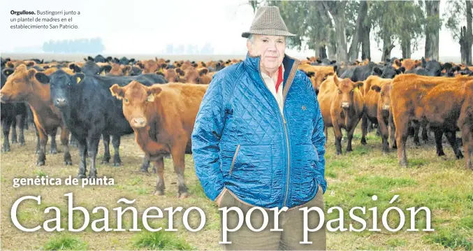  ??  ?? Orgulloso. Bustingorr­i junto a un plantel de madres en el establecim­iento San Patricio.