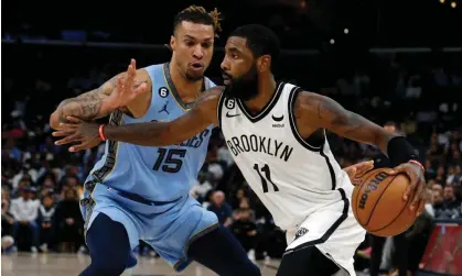  ?? Thomas/USA Today Sports ?? Brooklyn Nets guard Kyrie Irving (11) drives to the basket during an October game against the Memphis Grizzlies. Photograph: Petre