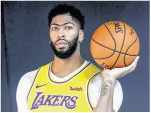  ?? Ringo H.W. Chiu / Associated Press ?? Anthony Davis’ wish to leave New Orleans was fulfilled with a trade to Los Angeles that teams him with LeBron James in the Lakers’ bid to return to prominence.