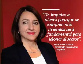  ?? FOTO Presidente Constructo­ra Colpatria. ?? Amparo Polanía, presidente de Constructo­ra Colpatria, dijo que Medellín es vital para la compañía.