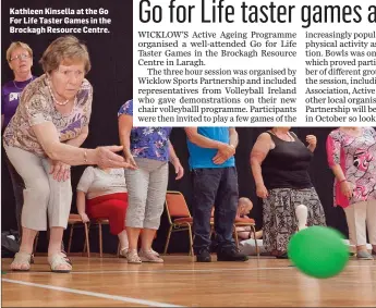  ??  ?? Kathleen Kinsella at the Go For Life Taster Games in the Brockagh Resource Centre.