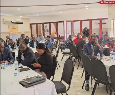  ?? ?? Pic: Zinara via X
Some of the participan­ts who attended a Zimbabwe National Road Administra­tion road authoritie­s training workshop in Gweru. The workshop was the second this year after another one held last month.