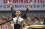  ?? Tony Gutierrez / Associated Press ?? U.S. gymnast Simone Biles is widely acknowledg­ed to be the greatest athlete at the Tokyo Games.