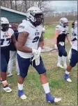  ?? Jeff Jacobs / Hearst Connecticu­t Media ?? St. Thomas More sophomore defensive lineman Will Norman is the top-rated high school football player in the state.