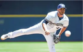  ?? BENNY SIEU / USA TODAY SPORTS ?? Jhoulys Chacín tossed six impressive innings Wednesday to push his record to 6-0 in his past 12 starts with a 2.66 ERA.